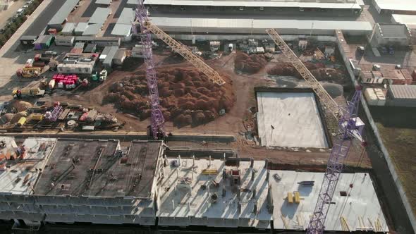 Work Of Builders Aerial View