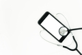  Smartphone white screen mockup and stethoscope  - PhotoDune Item for Sale