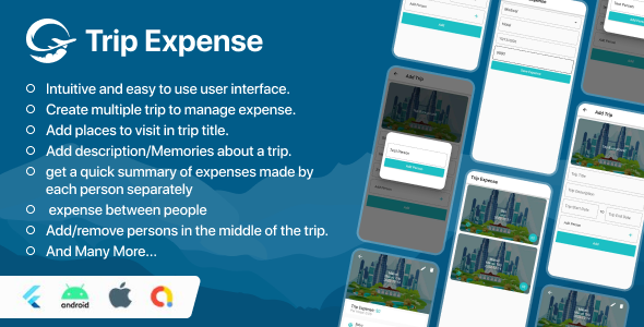 Trip Expense Split | Android + iOS App | Flutter Full Application Source Code