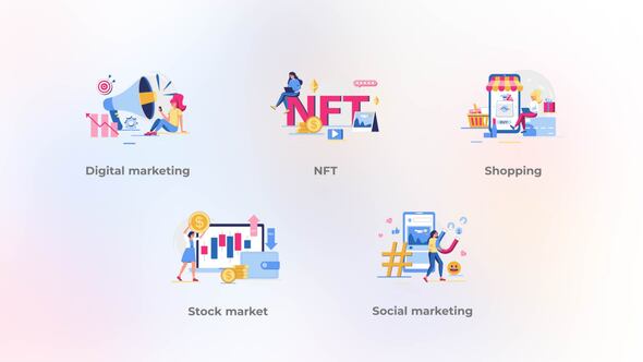 Social marketing - Сartoon concept alt