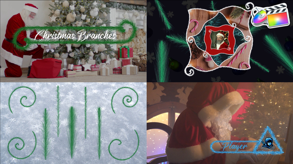 Christmas Branches And Vignettes And Titles Pack for FCPX