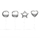 Silver Helium Balloons Set - 4 foil gift balloon shapes - 3DOcean Item for Sale