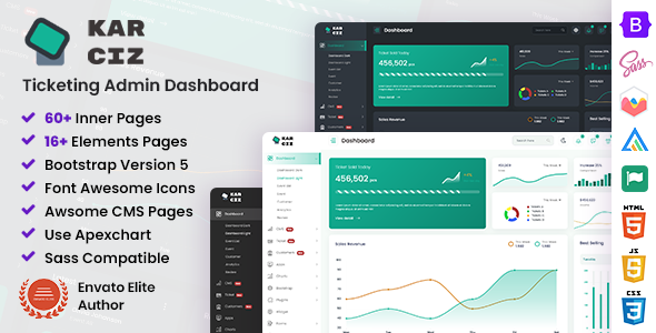 Karciz - Event Ticketing Bootstrap Admin Template