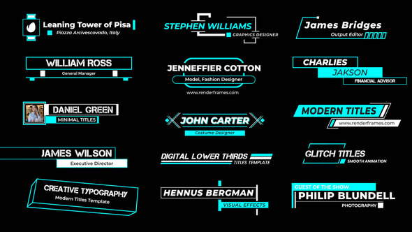 DIgital Glitch Lower Thirds alt