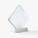 Rhombus Glass Award Trophy - crystal plaque trophies - 3DOcean Item for Sale