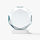 Octagon Glass Award Trophy - crystal plaque trophies - 3DOcean Item for Sale