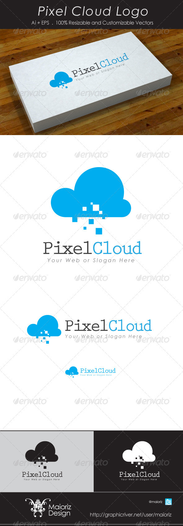 Pixel Cloud Logotype