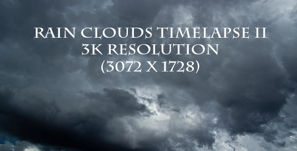 Rain Cloud Time Lapse II - 3K Resolution alt