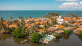 Aerial view of houses on the shoreline in Negombo. - PhotoDune Item for Sale