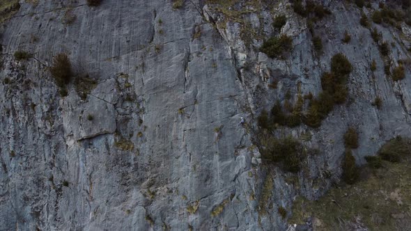 Rock climbing in a well known landmark in Canfranc, Coll de Ladrones