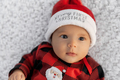 Portrait of newborn baby on Christmas Holidays, special time of the year and childhood concept - PhotoDune Item for Sale