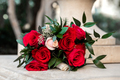 Bridal bouquet on Wedding Day, flowers of red roses for special event  - PhotoDune Item for Sale