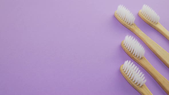 White and Rainbow Wooden Toothbrushes