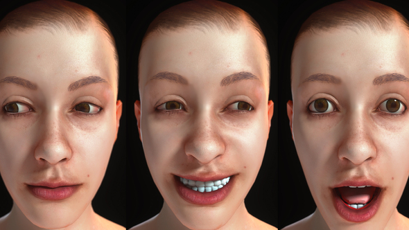 Metaverse Face Rig IA 3D Render