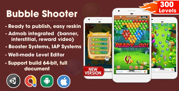 Bubble Shooter - Unity Template Project (Android + iOS + AdMob)
