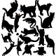 Cat and Kitten Silhouette Set - GraphicRiver Item for Sale