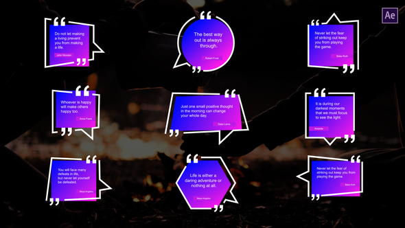Colorful Quotes Titles After Effects