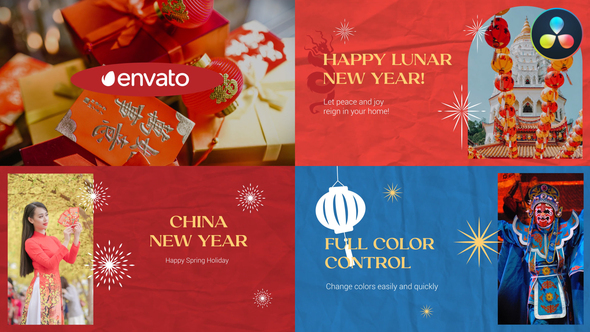 Happy Lunar New Year Scenes for DaVinci Resolve