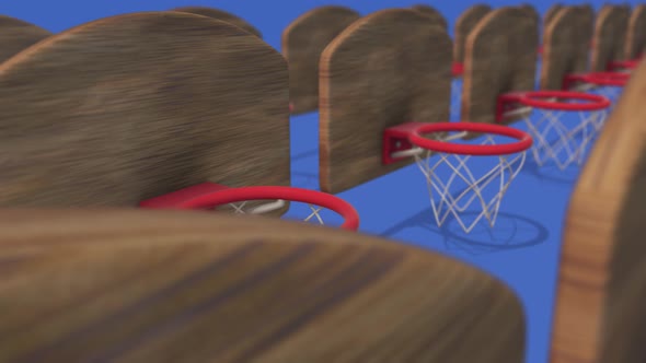 Multiple Basketball Hoops In A Row 4k