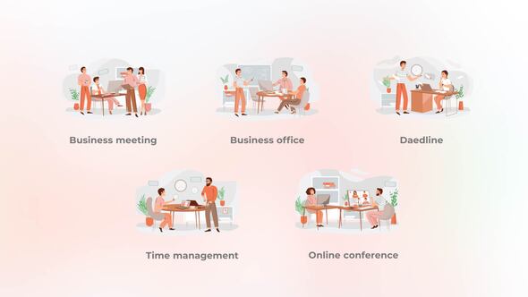Business meeting - Flat concept alt