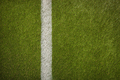 Grass athletic field with white stripe viewed from above - PhotoDune Item for Sale