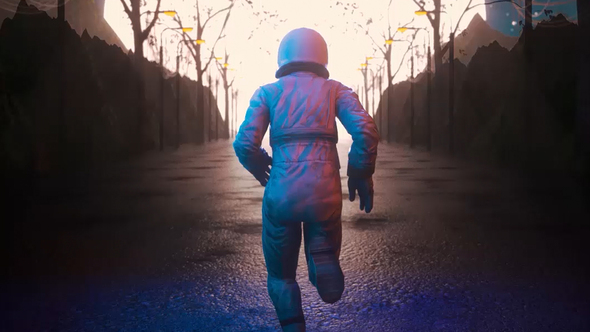 Impressive Scene in Octane Render and Cinema 4D: Realistic Astronaut Strolling