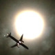 Plane Is Passing In Front Of The Moon - VideoHive Item for Sale