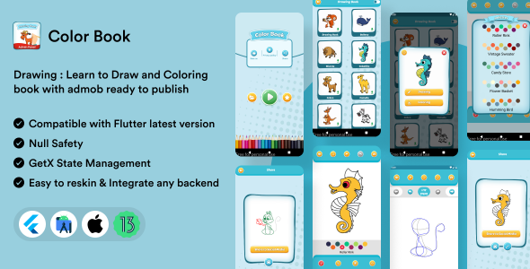 Drawing : Learn to Draw and Coloring book with admin panel ready to publish