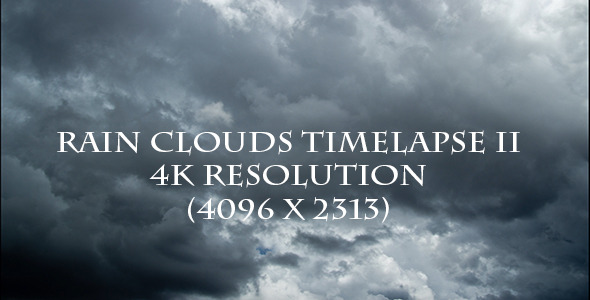 Rain Cloud Time Lapse II - 4K Resolution