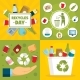 Recycles Day Banner Set Flat Style - GraphicRiver Item for Sale