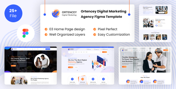 Ortencey Digital Marketing Agency Figma Template