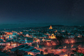 Tbilisi, Georgia. night dusk evening Top View Of Famous Landmarks In spring Evening dusk night - PhotoDune Item for Sale