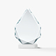 Arrow Glass Award Trophy - crystal plaque trophies - 3DOcean Item for Sale
