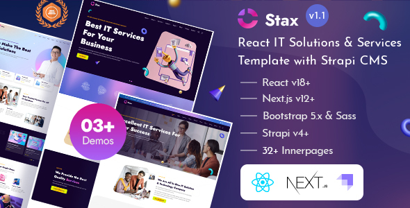 Templates: Agency Business Creative Agency It Solutions It Startup Jamstack Marketing Services Nextjs React Seo Software Software Services Startup Strapi 4 Technology