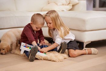 ildren playing with an abacus