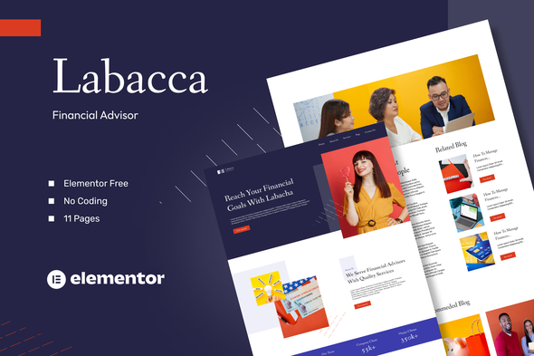 Labacca - Financial Advisor Elementor Template Kit