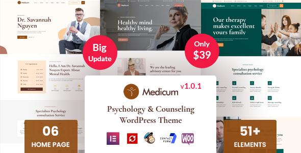 Medicum – Psychology & Counseling WordPress Theme