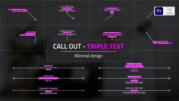 Triple Text Call - Outs | MOGRTs