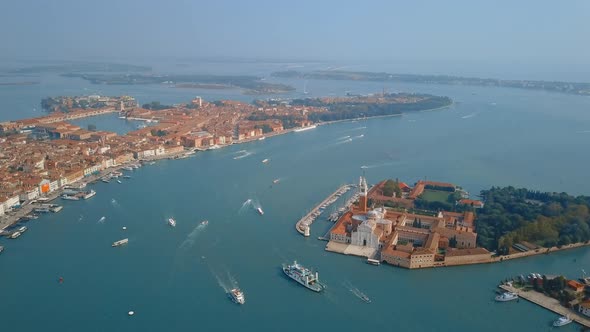 Aerial View of Venice Italy