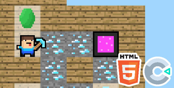 Noob Diamond Pickaxe - HTML5 Game - Construct 3