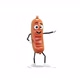 Sausage Dancing A Saturday Night Dance on White Background - VideoHive Item for Sale