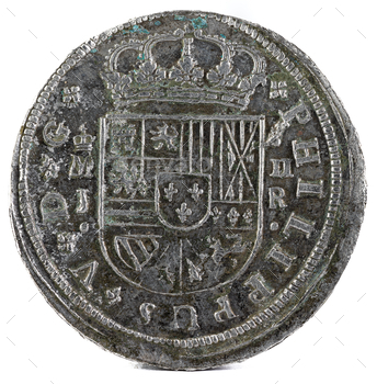 V. 1717. Coined in Madrid. 2 reales. Obverse.
