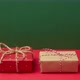 Stop Motion Animation with Christmas New Year Gift Boxes Moves on Red Background - VideoHive Item for Sale