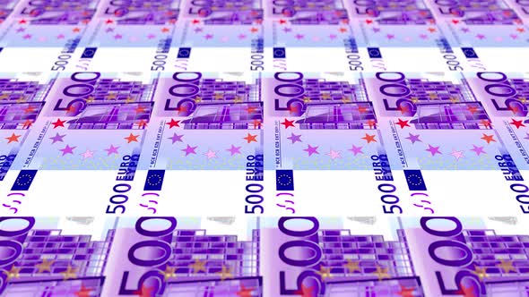 500 Euro Note Money Loop Background 4K 03