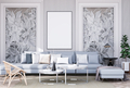 Mock up poster frame in modern interior fully furnished rooms - PhotoDune Item for Sale