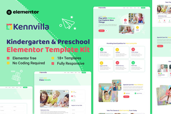 Kennvilla - Kindergarten & Child Care Elementor Template Kit