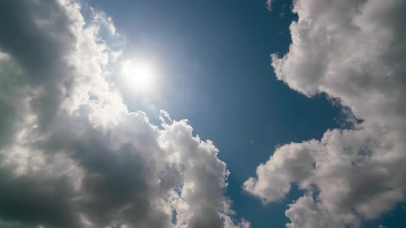 The huge clouds were moving as fast as life. Cloud texture background animated