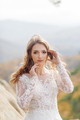 Beautiful bride in white dress posing. - PhotoDune Item for Sale