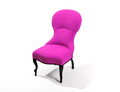 Vintage fuchsia chair on white background - PhotoDune Item for Sale