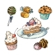 Dessert Cake Bakery Sketch Hand Drawn Vector - GraphicRiver Item for Sale